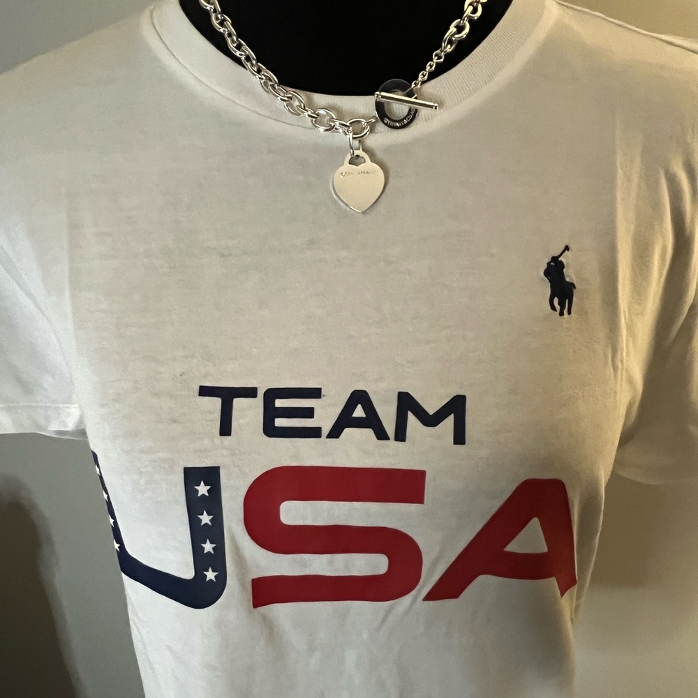 NWT 2022 US Olympic Polo Ralph Lauren Tee Shirt. Size M